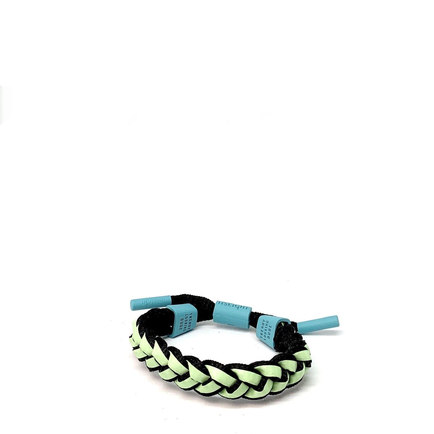 Glow In The Dark Braided Shoelace Bracelet   TrendyLookingDude®️