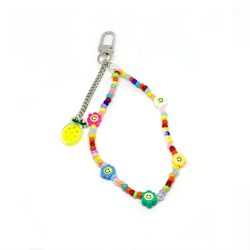 COLORFUL RAINBOW ACRYLIC BEAD MOBILE PHONE CHAIN FASHION 2021 HEART LETTER SHAPE CELLPHONE ACCESSORIES PENDANT STRAP LANYARD vasttrend trendy looking dude