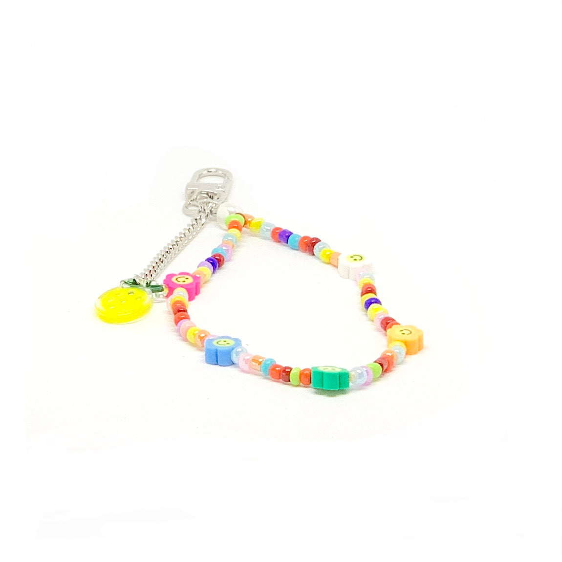 COLORFUL RAINBOW ACRYLIC BEAD MOBILE PHONE CHAIN FASHION 2021 HEART LETTER SHAPE CELLPHONE ACCESSORIES PENDANT STRAP LANYARD vasttrend trendy looking dude