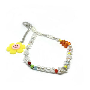 COLORFUL RAINBOW ACRYLIC BEAD MOBILE PHONE CHAIN FASHION 2021 HEART LETTER SHAPE CELLPHONE ACCESSORIES PENDANT STRAP LANYARD vasttrend trendy looking dude