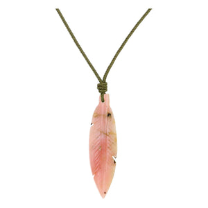 Opal Feather Necklace Opal colour - itseight