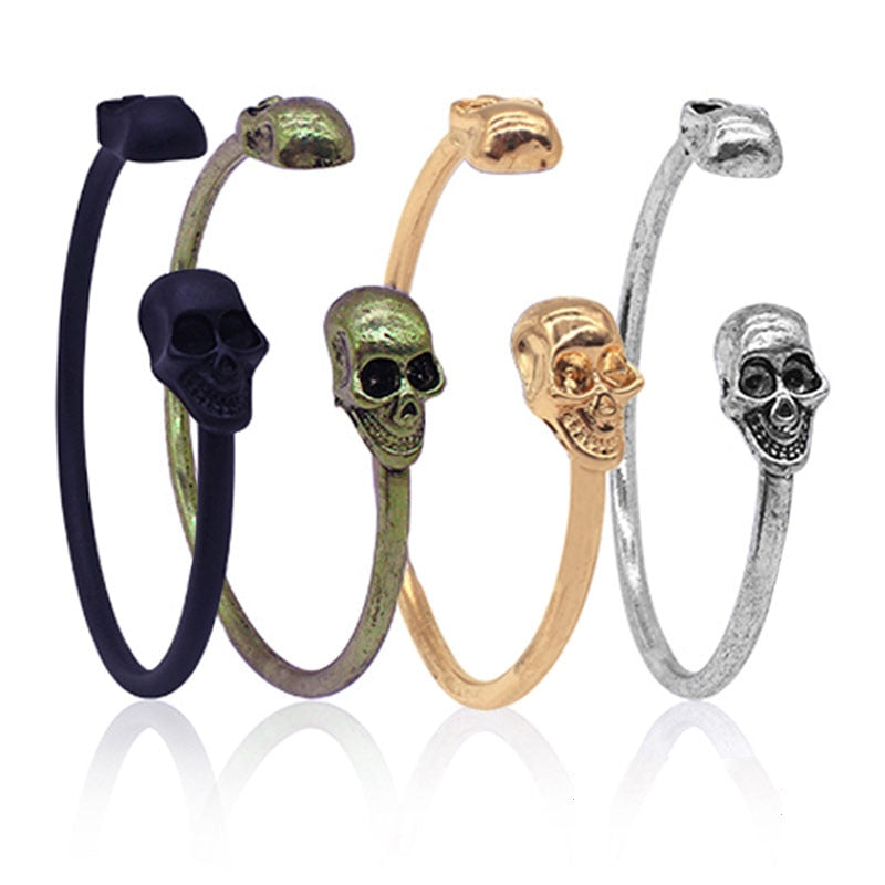 Steampunk Skull Cuff Bangle - itseight