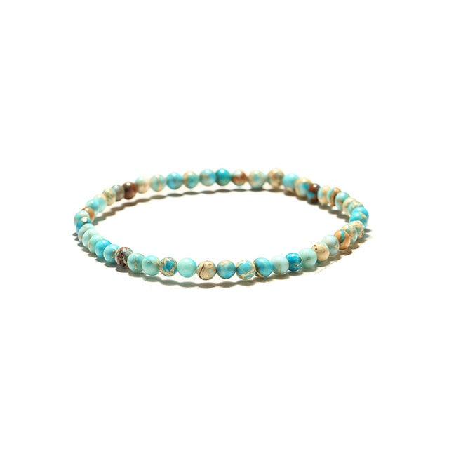 Minimalist 4 mm Natural Stone Beads Bracelet - itseight