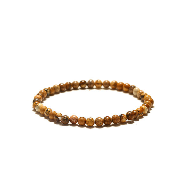 Minimalist 4 mm Natural Stone Beads Bracelet - itseight