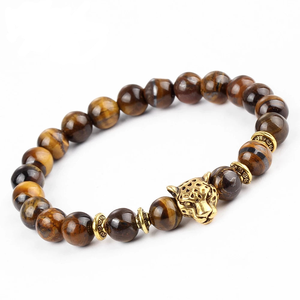 Leopard Head  Tiger Eye  Bracelets - itseight